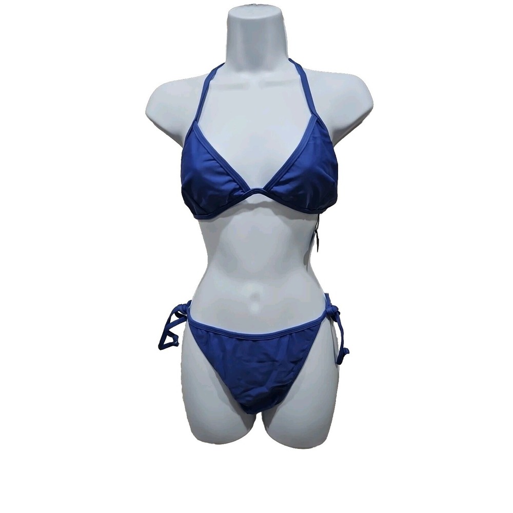 SWIM BATHING Suit Bikini Two Pc New with Tags Buzios Brazil Large Blue